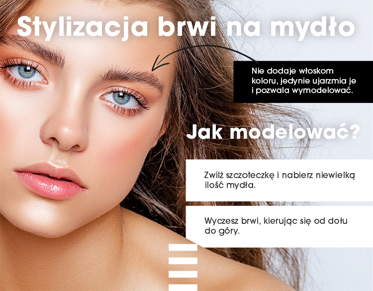 Stylizacja brwi na mydło