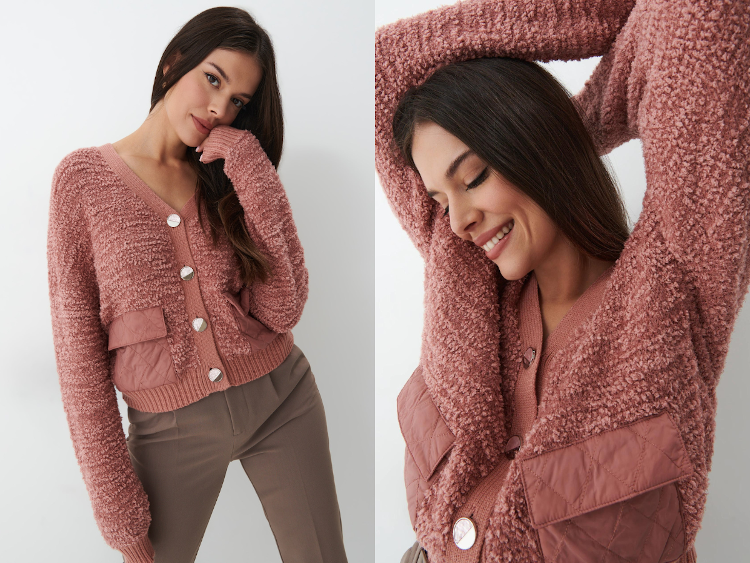 eleganckie swetry damskie w stonowanych i kontrastowych barwach od MOHITO